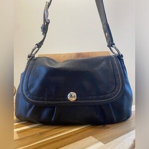 COACH Soho pleated black leather HOBO Bag